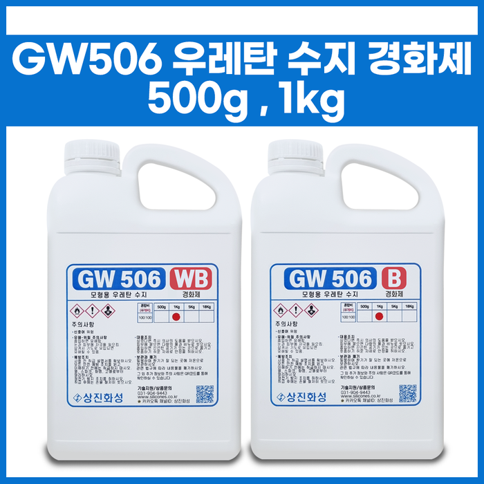 GW506 경화제 500g 1kg-무발포 우레탄 레진 화이트,아이보리 경화제[주제미포함]